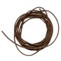 Cordon en cuir de couleur marron Ø 2 mm - longueur 80 cm..