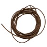 Cordon en cuir de couleur marron Ø 2 mm - longueur 80 cm..