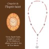 Chapelet de dévotion de l'Esprit Saint avec notice explicative, livre en sachet individuel.