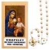 Chapelet de dévotion du saint sacrement avec notice explicative, livre en sachet individuel..