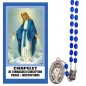 Chapelet de dévotion de l immaculée conception en plastique avec notice explicative, livre en sachet individuel..
