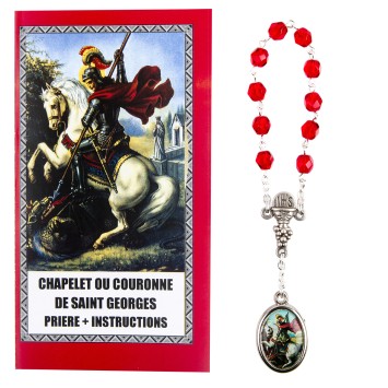 Couronne de dévotion de saint Georges avec notice explicative, livre en sachet individuel..