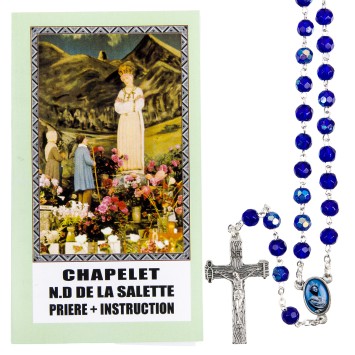 Chapelet de dévotion de Notre-Dame de la Salette avec notice explicative, livre en sachet individuel..