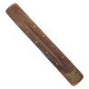 Brûle-encens en bois pour bâtonnets, décor imprimé, 26 × 3,5 cm. Boîte de 4..