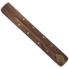 Brûle-encens en bois pour bâtonnets, décor imprimé, 26 × 3,5 cm. Boîte de 4..