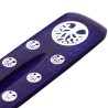 Brûle-encens en bois peint violet, décor arbre de vie imprimé, 26 × 3,5 cm. Boîte de 4..