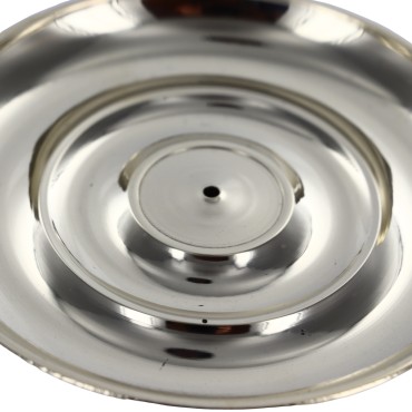 Brûle-encens en laiton doré pour bâtonnets ou cônes, Ø 9 cm. Boîte de 2..