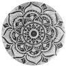 Brûle-encens en stéatite décorée pour bâtonnets, Ø 9 cm. Livré en boîte individuelle..