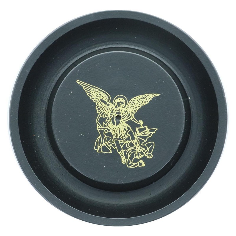 Brûle-encens en aluminium décoré pour bâtonnets, Ø 9,5 cm. Plusieurs motifs. Boîte de 2 pièces.