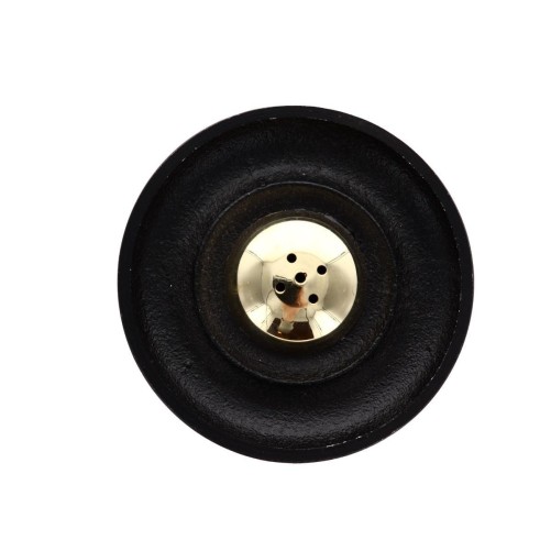 Brûle-encens en métal avec dôme doré pour bâtonnets, diamètre 9 cm. Boîte de 2..