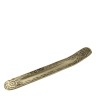 Brûle-encens en laiton ciselé pour bâtonnets, 26 × 3,5 cm..