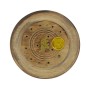 Brule encens rond pour batonnets ou cones en bois style bois brule avec elephant  Ø 10 cm. BOITE DE 2.