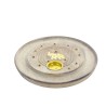 Brûle-encens rond en bois style brûlé avec éléphant, pour bâtonnets ou cônes, Ø 10 cm. Boîte de 2..
