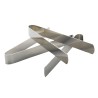 Pince a charbon en acier inoxydable, longueur 12 cm - BOITE DE 3.