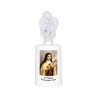 Lumignon blanc a piles H. 13,5 cm avec ange, plusieurs saints.
