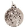 Medaille moulee ou frappee en metal couleur argentee Ø 1.8 cm. Plusieurs saints.