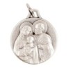 Medaille moulee ou frappee en metal couleur argentee Ø 1.8 cm. Plusieurs saints.