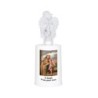 Lumignon blanc a piles H. 13,5 cm avec ange, plusieurs saints.