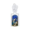 Lumignon blanc a piles H. 13,5 cm avec ange, plusieurs saints.