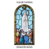 Autocollant Transparent vitrail de saint avec priere H. 10.5 x 6.5 cm pour bougie de neuvaine..