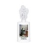 Lumignon blanc a piles H. 13,5 cm avec ange, plusieurs saints.