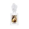 Lumignon blanc a piles H. 13,5 cm avec ange, plusieurs saints.