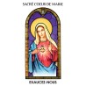 Autocollant Transparent vitrail de saint avec priere H. 10.5 x 6.5 cm pour bougie de neuvaine..