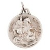 Medaille moulee ou frappee en metal couleur argentee Ø 1.8 cm. Plusieurs saints.