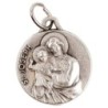 Medaille moulee ou frappee en metal couleur argentee Ø 1.8 cm. Plusieurs saints.