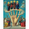 Autocollant transparent classique sans priere H. 10,5 x 6,5 cm pour bougie de neuvaine..