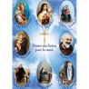 Autocollant transparent classique sans priere H. 10,5 x 6,5 cm pour bougie de neuvaine..