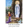 Autocollant Transparent classique de saint avec prière H. 10.5 x 6.5 cm pour bougie de neuvaine..