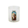 Veilleuse blanche avec autocollant -quot-vitrail-quot- de saint 20-24- H- 6-5 cm- -Oslash- 5 cm - VO 5--