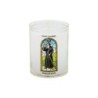Veilleuse blanche avec autocollant -quot-vitrail-quot- de saint 20-24- H- 6-5 cm- -Oslash- 5 cm - VO 5--