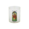 Veilleuse blanche avec autocollant -quot-vitrail-quot- de saint 20-24- H- 6-5 cm- -Oslash- 5 cm - VO 5--