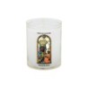 Veilleuse blanche avec autocollant -quot-vitrail-quot- de saint 20-24- H- 6-5 cm- -Oslash- 5 cm - VO 5--