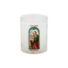 Veilleuse blanche avec autocollant -quot-vitrail-quot- de saint 20-24- H- 6-5 cm- -Oslash- 5 cm - VO 5--