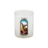 Veilleuse blanche avec autocollant -quot-vitrail-quot- de saint 20-24- H- 6-5 cm- -Oslash- 5 cm - VO 5--