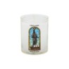 Veilleuse blanche avec autocollant -quot-vitrail-quot- de saint 20-24- H- 6-5 cm- -Oslash- 5 cm - VO 5--