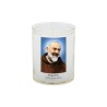 Veilleuse blanche avec autocollant de saint 20/24, H. 6,5 cm, Ø 5 cm ( VO 5).