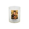 Veilleuse blanche avec autocollant de saint 20/24, H. 6,5 cm, Ø 5 cm ( VO 5).