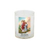 Veilleuse blanche avec autocollant de saint 20/24, H. 6,5 cm, Ø 5 cm ( VO 5).