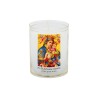 Veilleuse blanche avec autocollant de saint 20/24, H. 6,5 cm, Ø 5 cm ( VO 5).