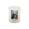 Veilleuse blanche avec autocollant de saint 20/24, H. 6,5 cm, Ø 5 cm ( VO 5).