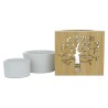 Brule parfum en bois avec arbre de vie ajoure. Taille H. 11 cm x 9.50 cm.