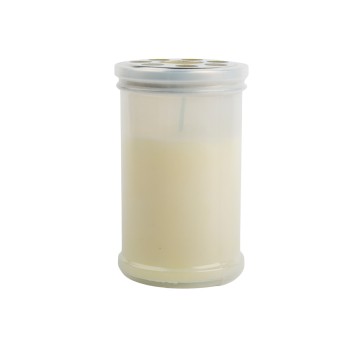 Bougie blanche mat 40 heures, hauteur 11 cm Ø 6,5 cm..