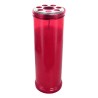 Bougie rouge d'extérieur, H.190mm Ø 64 - durée environ 4 jours et 8heures.