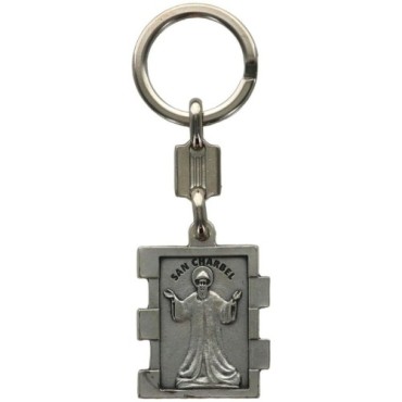 Portes clés en zamac de forme rectangulaire, hauteur 3.5 cm. Existe en différents Saints.
