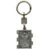Portes clés en zamac de forme rectangulaire, hauteur 3.5 cm. Existe en différents Saints.