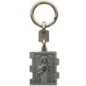 Portes clés en zamac de forme rectangulaire, hauteur 3.5 cm. Existe en différents Saints.
